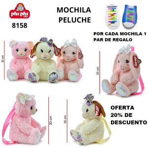 8158 MOCHILA CONEJA GATA Y P