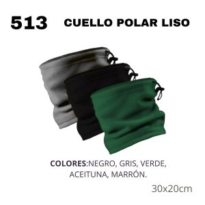 513 CUELLO POLAR LISO CON TANCA 30×20 cm
