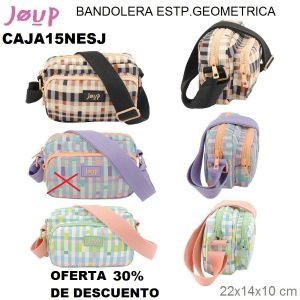 CAJA15NES24J BANDOLERA ESTAMPA GEOMETRICA