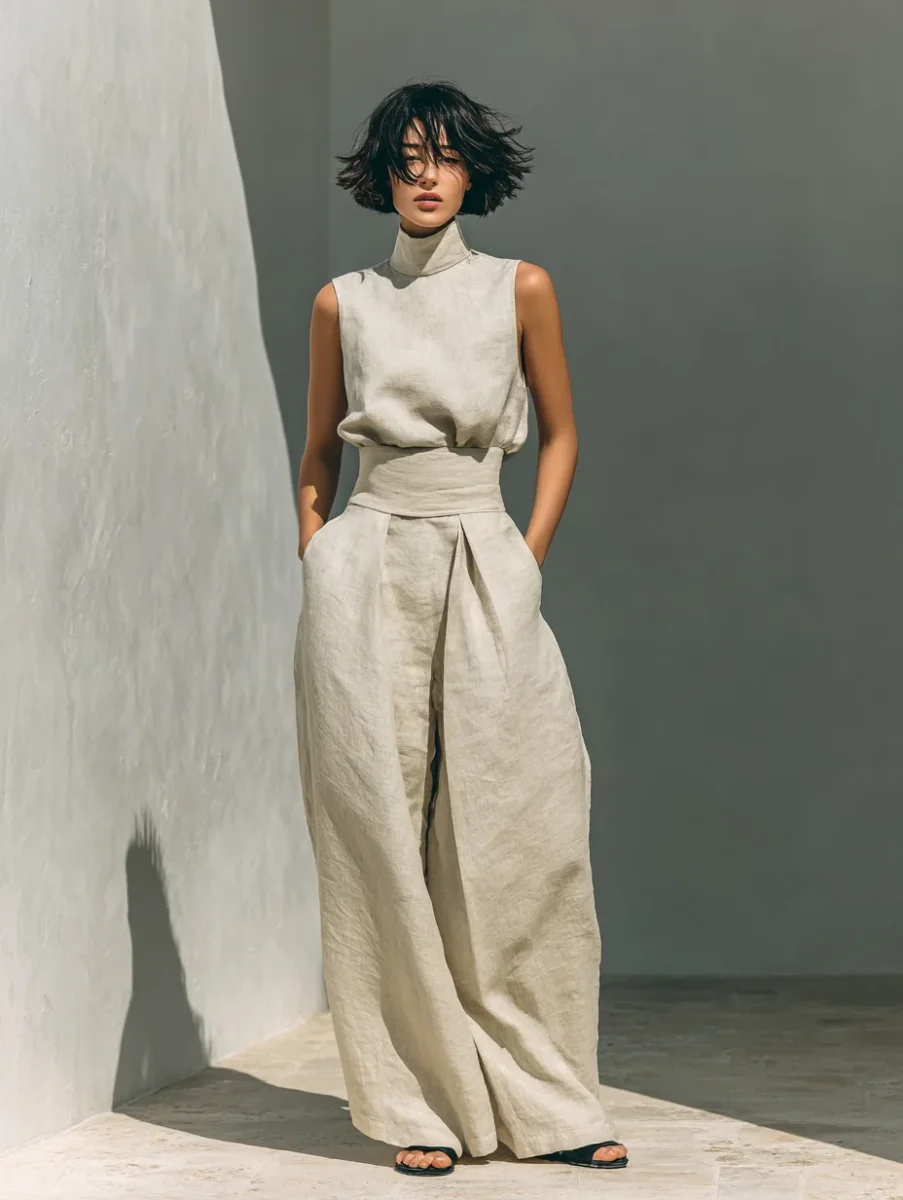 Conjunto Minimalista de Algodón y Lino - Maria - Imagen 9