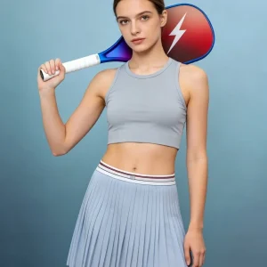 High Waist Mesh Pleated Pickleball Skirt