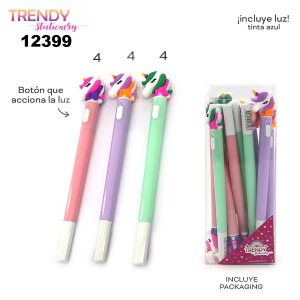 12399 – Lapicera Trendy Con Luz caja por 12 unidades