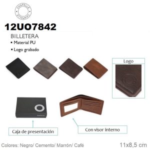 12UO7842 Billetera PU Hombre