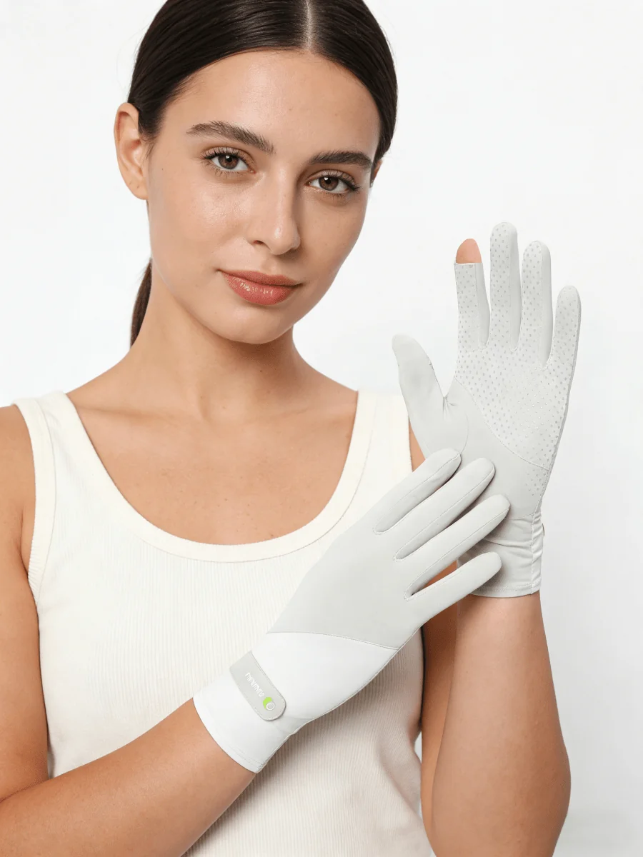 UPF 50+ Color-Block Anti-Slip Gloves - Imagen 2