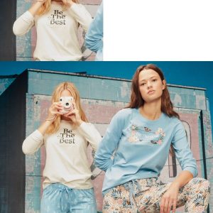 Pijama de señora, GISELA, de invierno con pantalón largo-