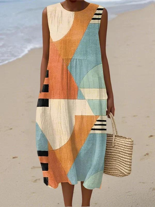 Vestido Midi Geométrico - Iris - Imagen 2