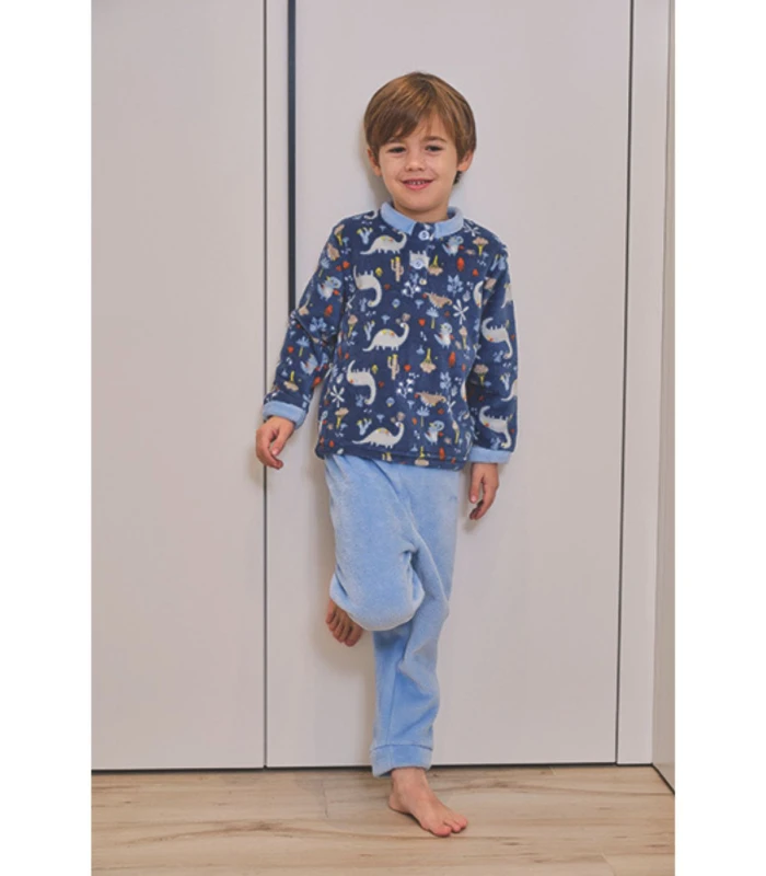 Pijama de Niño Coralina Estampado Dinosaurios de Muslher. 252604 - Imagen 2