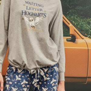 Pijama GISELA de invierno de Señora Harry Potter estampado.