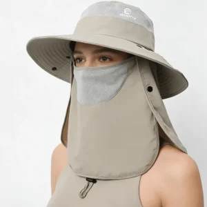 UPF 50+ Bucket Hat with Face & Neck Cover