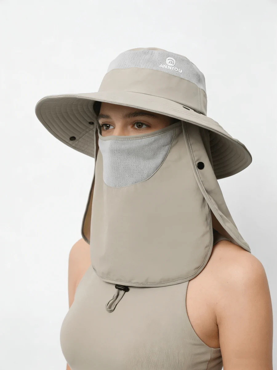 UPF 50+ Bucket Hat with Face & Neck Cover - Imagen 2