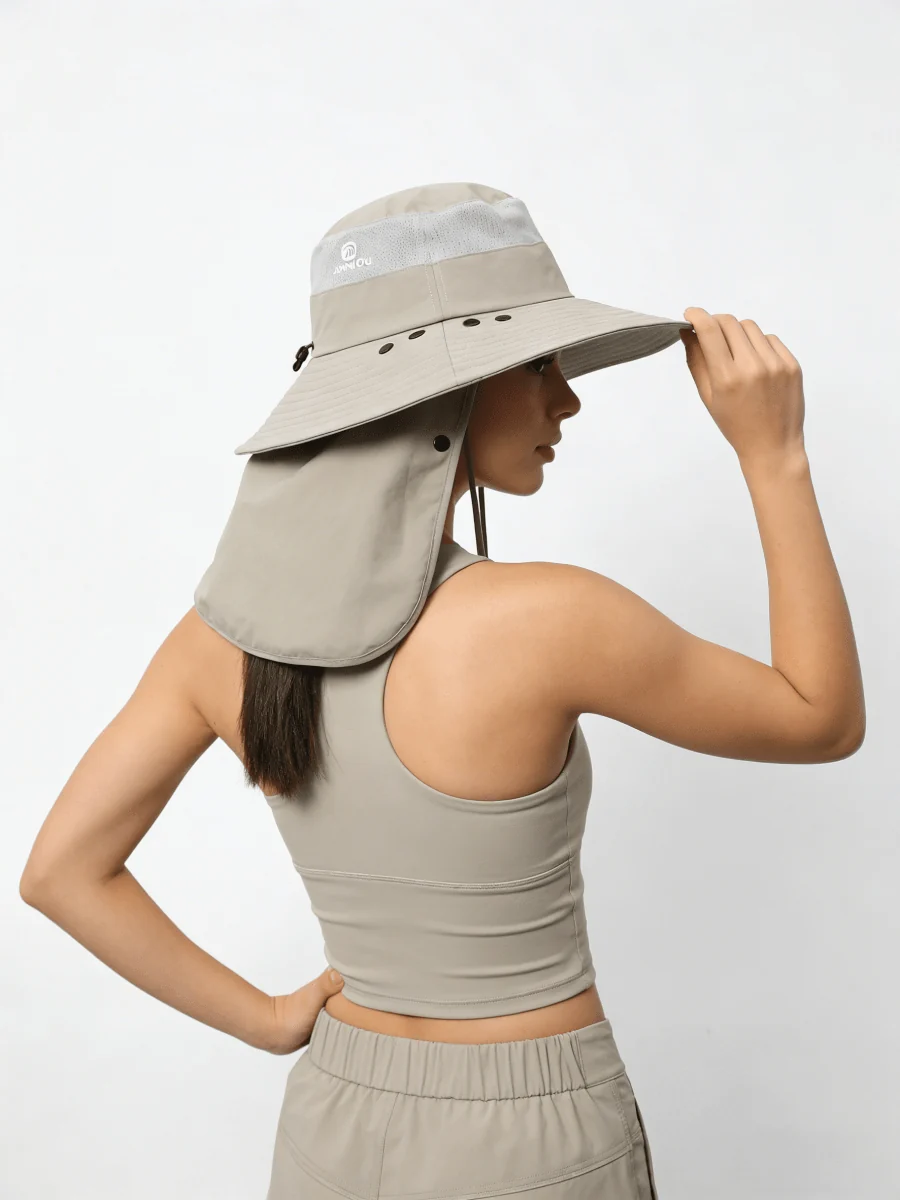 UPF 50+ Bucket Hat with Face & Neck Cover - Imagen 3