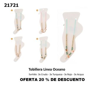 21721 Tobillera Linea Oceano 20% DE DESCUENTO