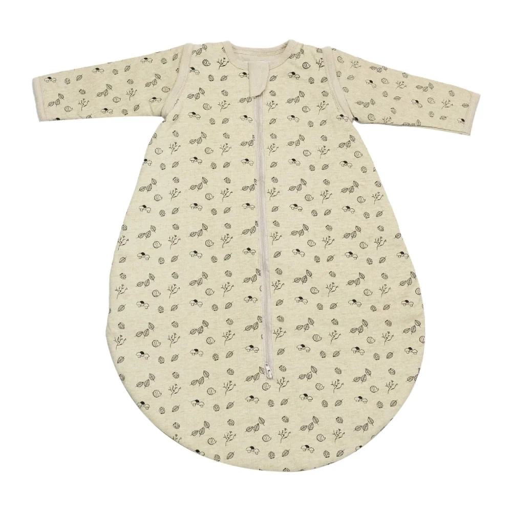 SACO DORMIR MANGAS DESMONTABLES HOJA BEIGE - Imagen 5