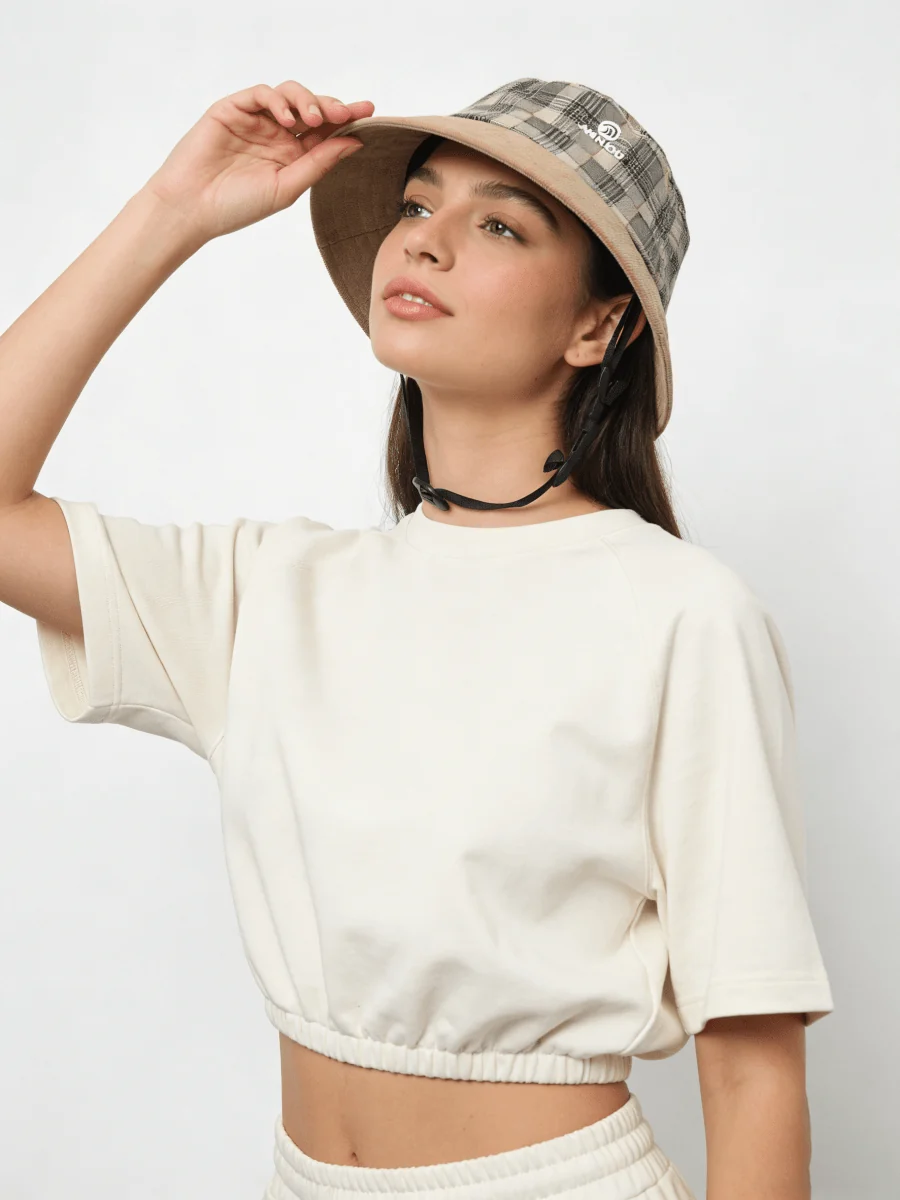 UPF 50+ Plaid Bucket Hat - Imagen 4