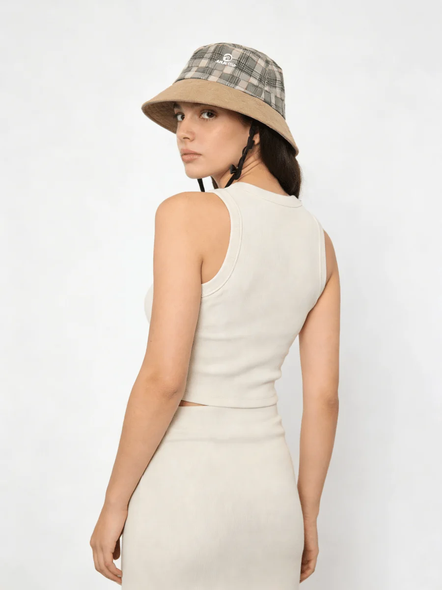 UPF 50+ Plaid Bucket Hat - Imagen 5
