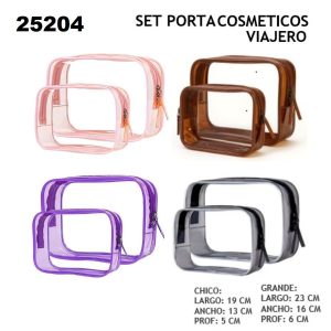 25204 Portacosmeticos cristal set x2
