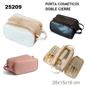 25209 Portacosmeticos pu doble cierre