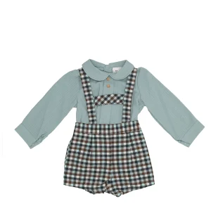 CONJUNTO PETO Y CAMISETA CUADROS