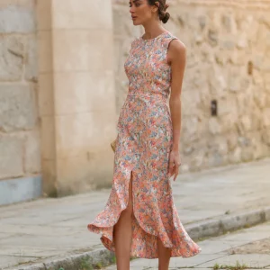 Vestido Frida salmón