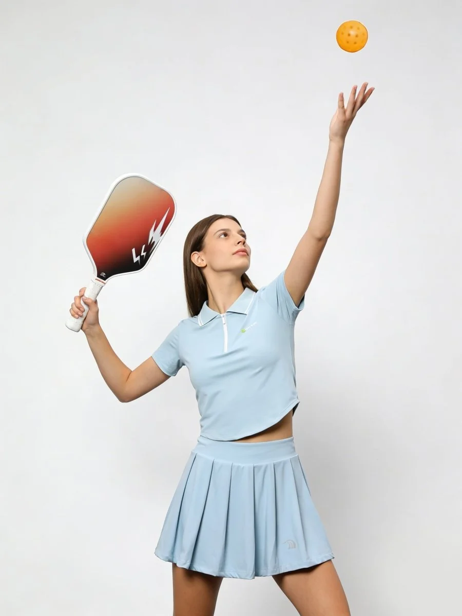UPF 50+ Colorblock Polo Pickleball Skirt Set - Imagen 5