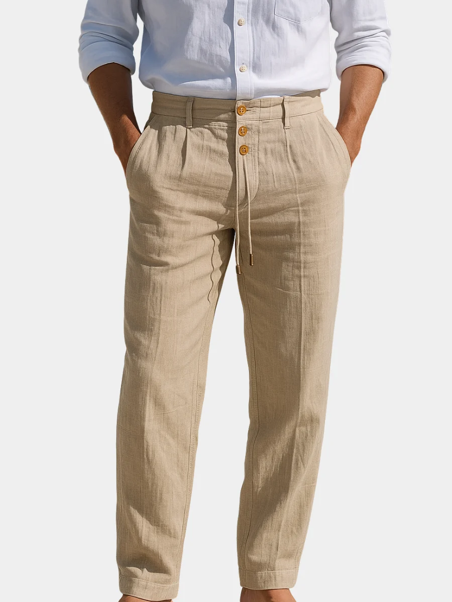 Matteo | Pantalones de lino ligeros para el verano - Imagen 8