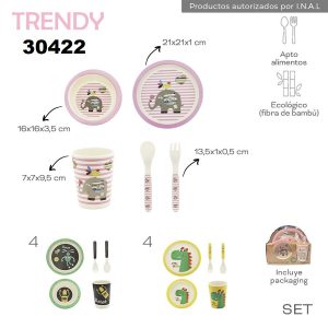 30422 Set Platos Trendy