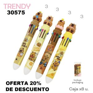 30575 Set Lapicera multicolor Trendy