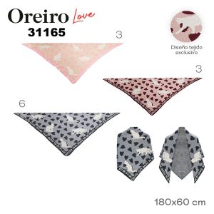 31165 Bufanda Triangular Oreiro Love