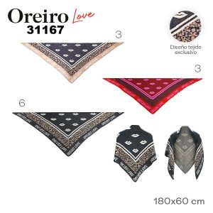 31167 Bufanda Triangular Oreiro Love