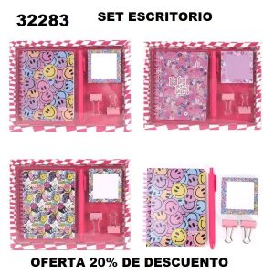 32283 Set infantil cuaderno + regla + goma + lapiz