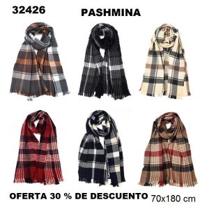 32426 Ruana cuadrille 70×180 cm