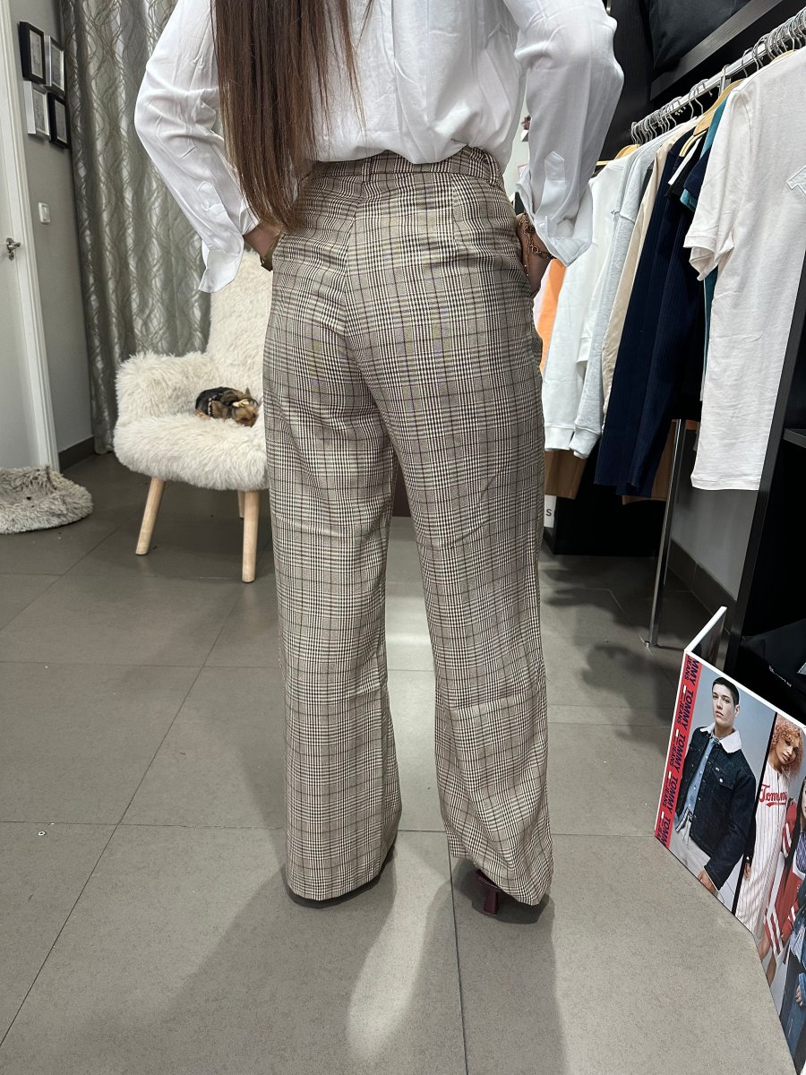 Pantalón Tiffosi traje cuadros burdeos - Imagen 8