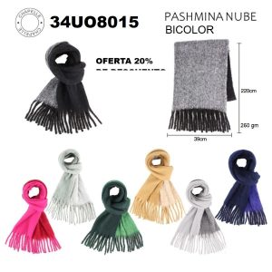 34UO8015 PASHMINA NUBE BICOLOR 260 gm