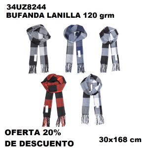 34UZ8244 BUFANDAS ESTAMP. 120 grm