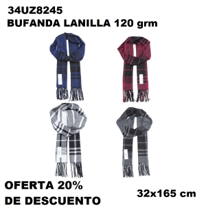 34UZ8245 BUFANDA ESTAMP. 120 grm