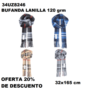 34UZ8246 BUFANDA ESTAMP. 120 grm