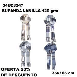 34UZ8247 BUFANDA ESTAMP. 120 gsm