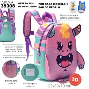 35308 Mochila Hello Glommies Gloopy termoformada