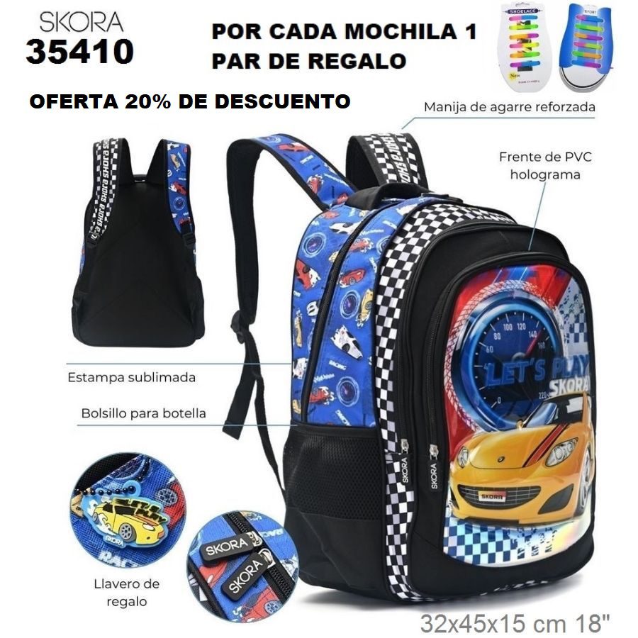 35410 Mochila Lets Play Speed frente termoformado