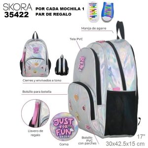 35422 Mochila Think Happy Shine holograma just fun