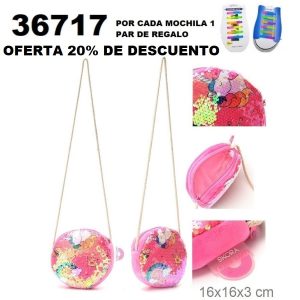 36717 Bandolera Think Happy Fur Baby lentejuelas