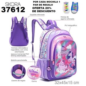37612 Mochila Unicornio twins con llavero