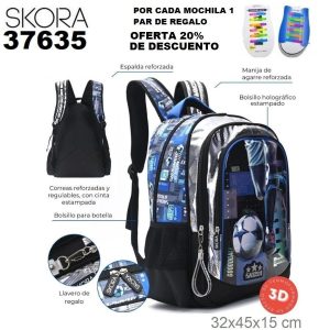 37635 Mochila Futbol world champions con llavero