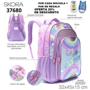 37680 Mochila Littering hello sunshine con llavero