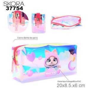37754 Cartuchera rectangular 1 cierre Think Happy Pets kitten