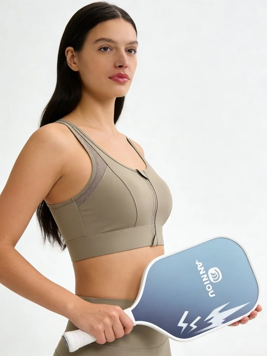 Women's Zip Front Sports Bra - Imagen 5