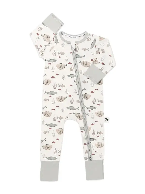 PIJAMA DE BAMBÚ CON PIES PECES - Imagen 3