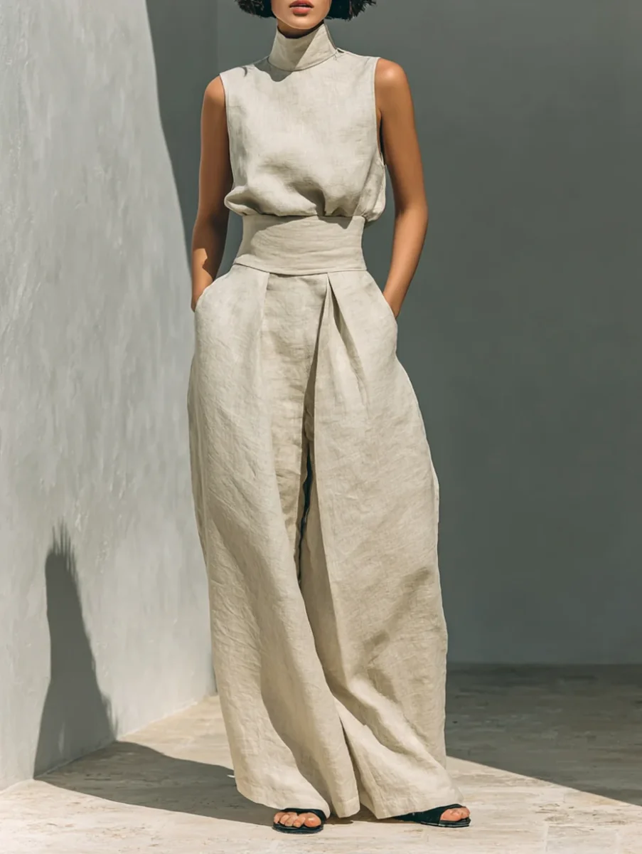 Conjunto Minimalista de Algodón y Lino - Maria - Imagen 2