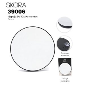 39006 Espejo de 10x aumentos incluye topetinas adhesivas