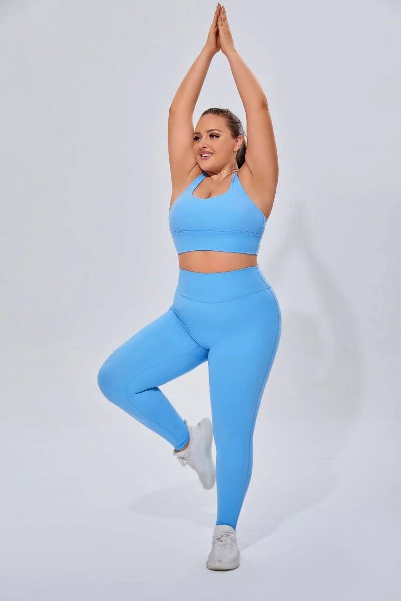 Plus Size High Waist Yoga Leggings - Imagen 7